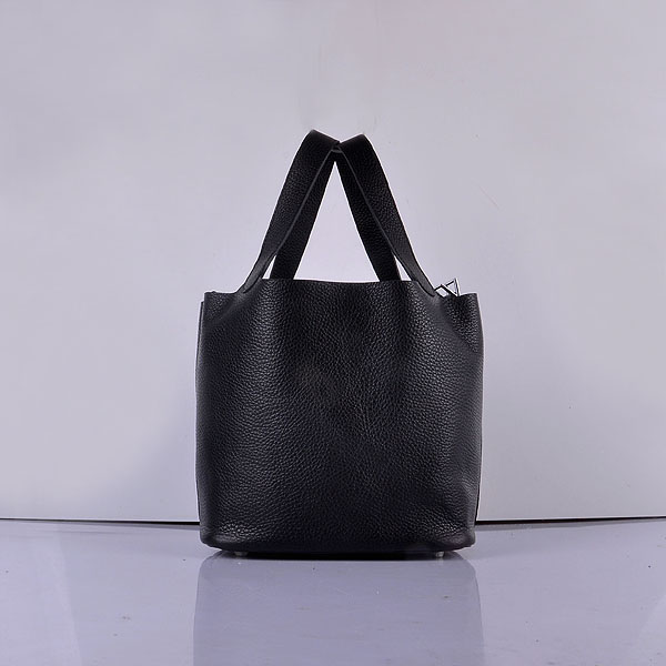 Hermes Picotin Lock MM Bag in Clemence Leather 8616 Black